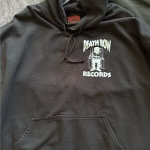 Death Row Records Black Hoodie Size L